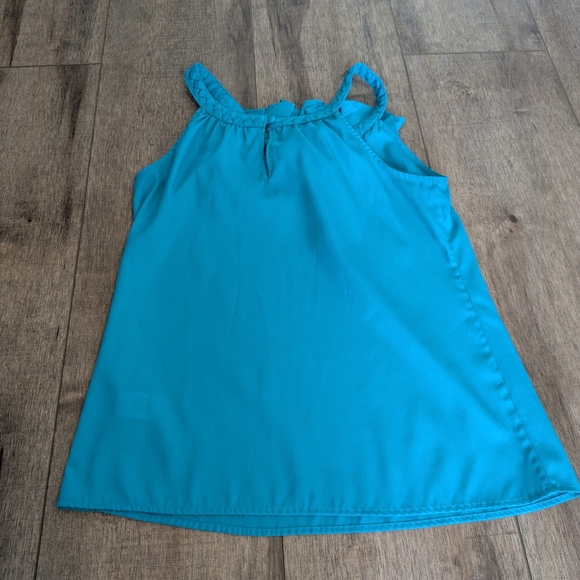 buy1 Get 1 Free Tops! Banana Republic Turquoise Ruffle Blouse - Picture 5 of 6